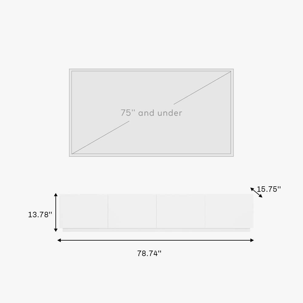 Minimalist Wood TV Stand with 4 Drawers, Modern Long Media Console for up to 100 Inch, Fully Assembled
