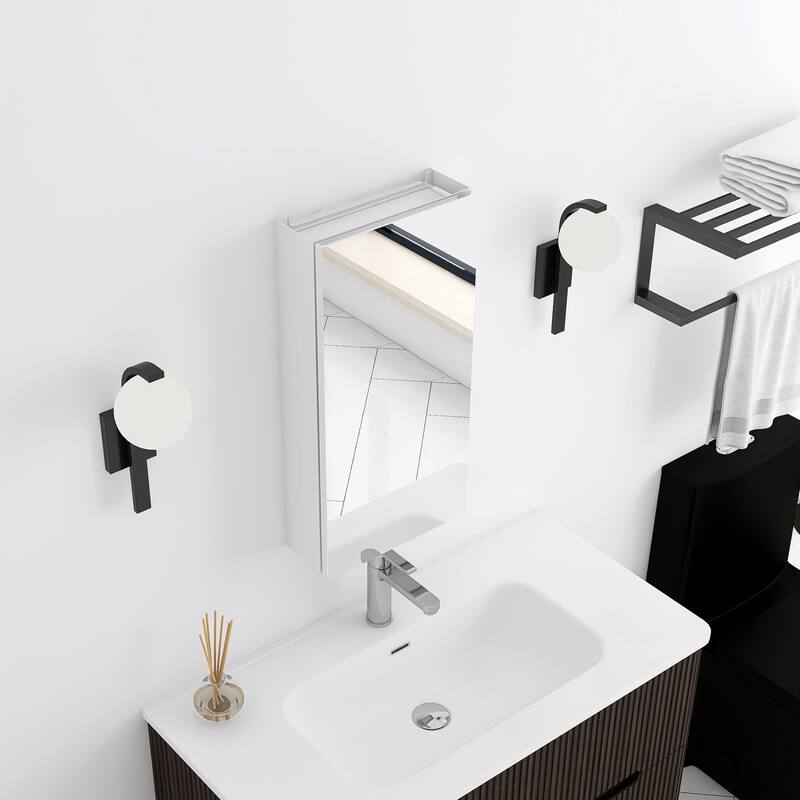 Rectangular Aluminum Medicine Cabinet with Mirror