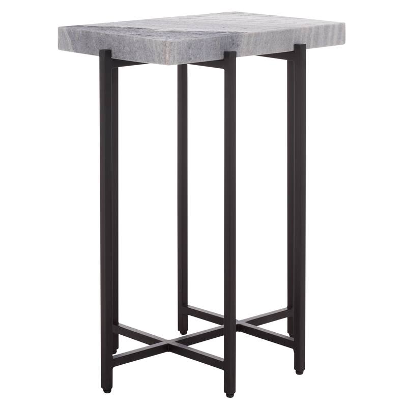 SAFAVIEH Home Aloha Marble Side Table - 18"W x 13"D x 24"H