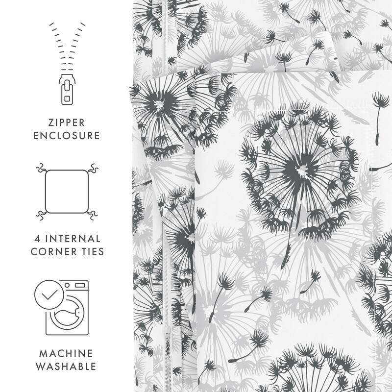 Becky Cameron Make a Wish Dandelion 3 Piece Duvet Cover Set