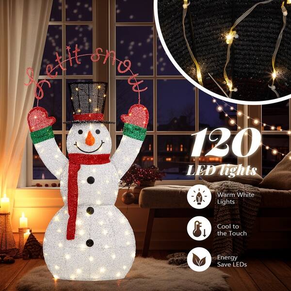 SPEPROECO 3-Piece LED Reindeer Family Christmas Decoration, Lighted Reindeer Outdoor Decorations, Metal Iron Deer Fairy Lights Christmas Ornament For