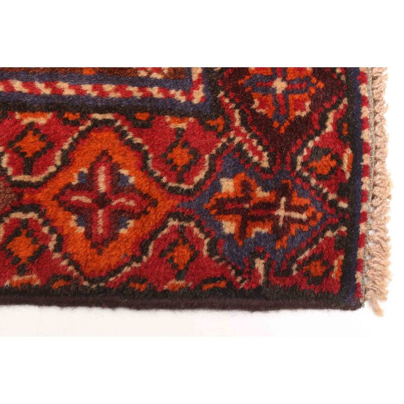 ECARPETGALLERY Hand-knotted Teimani Red Wool Rug - 2'7 x 4'0