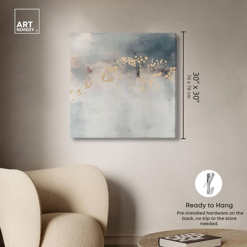 Golden Scatter Canvas by Art Remedy, Gallery Wrapped