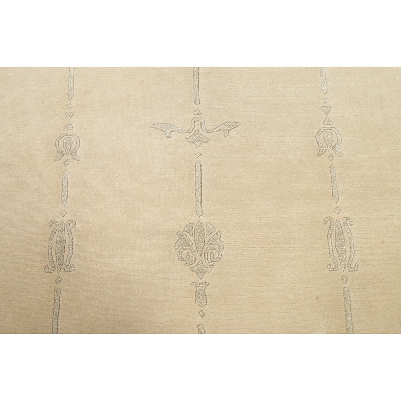 Nepalese Vegetable Dye Oriental Area Rug Wool Hand-knotted Carpet - 6'1" x 9'0"