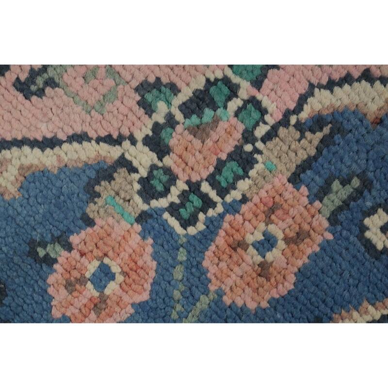Hand Knotted Oriental 100% Wool Carpet Traditional Floral Peach Hamedan Area Rug - 12' 4'' X 8' 4''