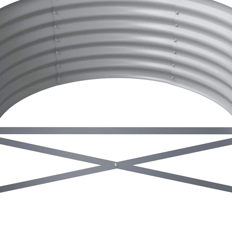 vidaXL Garden Raised Bed Anthracite Powder-coated steel Extra Long - 201.6 x 201.6 x 14.2