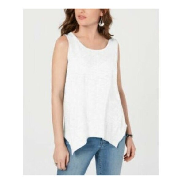 ladies white sleeveless top