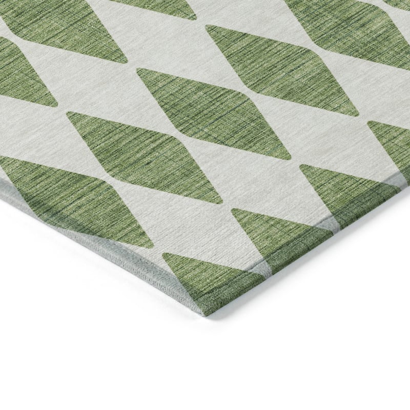 Machine Washable Indoor/ Outdoor Chantille Diamond Argyle Rug