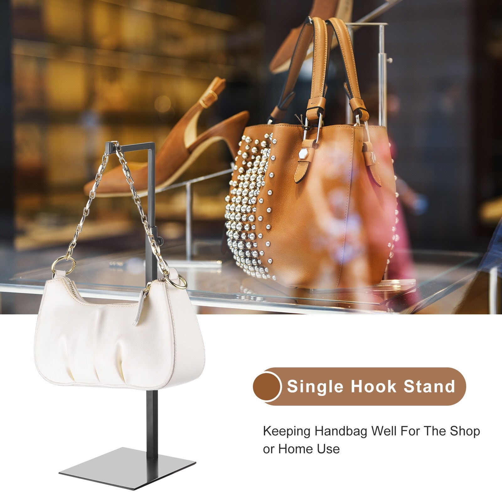 Handbag Display Stand Bag Display Rack Holder Durable with Hanging Hook  Purse Display Stands Rack for Tabletop Retail Store Home - AliExpress