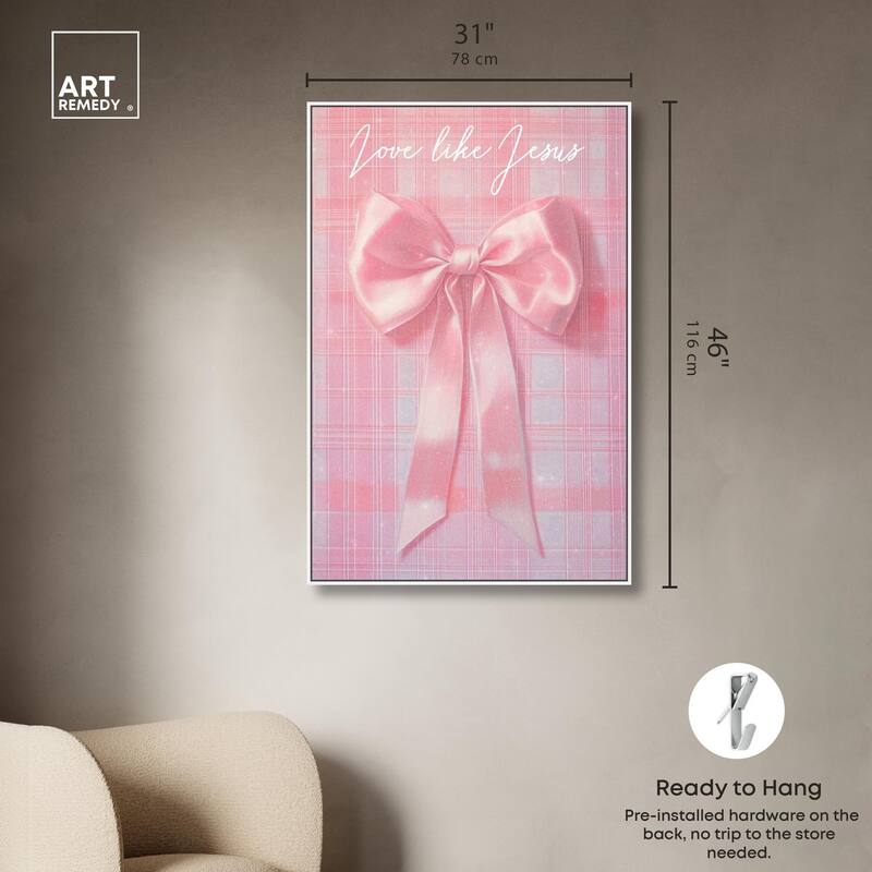Love Like Jesus Bow Canvas by Art Remedy