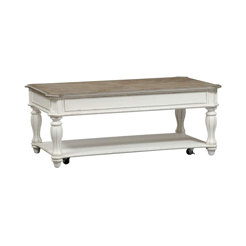 Magnolia Manor Antique White Lift Top Cocktail Table