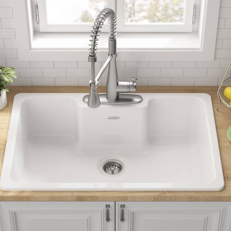 American Standard Quince 33" Drop In Single Basin Cast Iron Kitchen