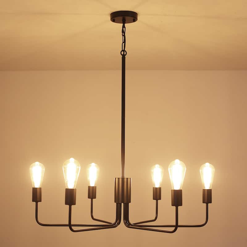 6-Light 30.15"W Kitchen Island Modern Chandeliers for Living Room
