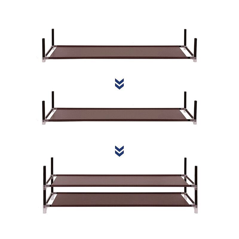 3/5/6/8/9/10-tier Extra-wide Metal/Non-woven Fabric Shoe Rack