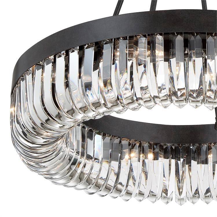 Alister 10 Light Charcoal Bronze Chandelier - 28'' W x 30'' H