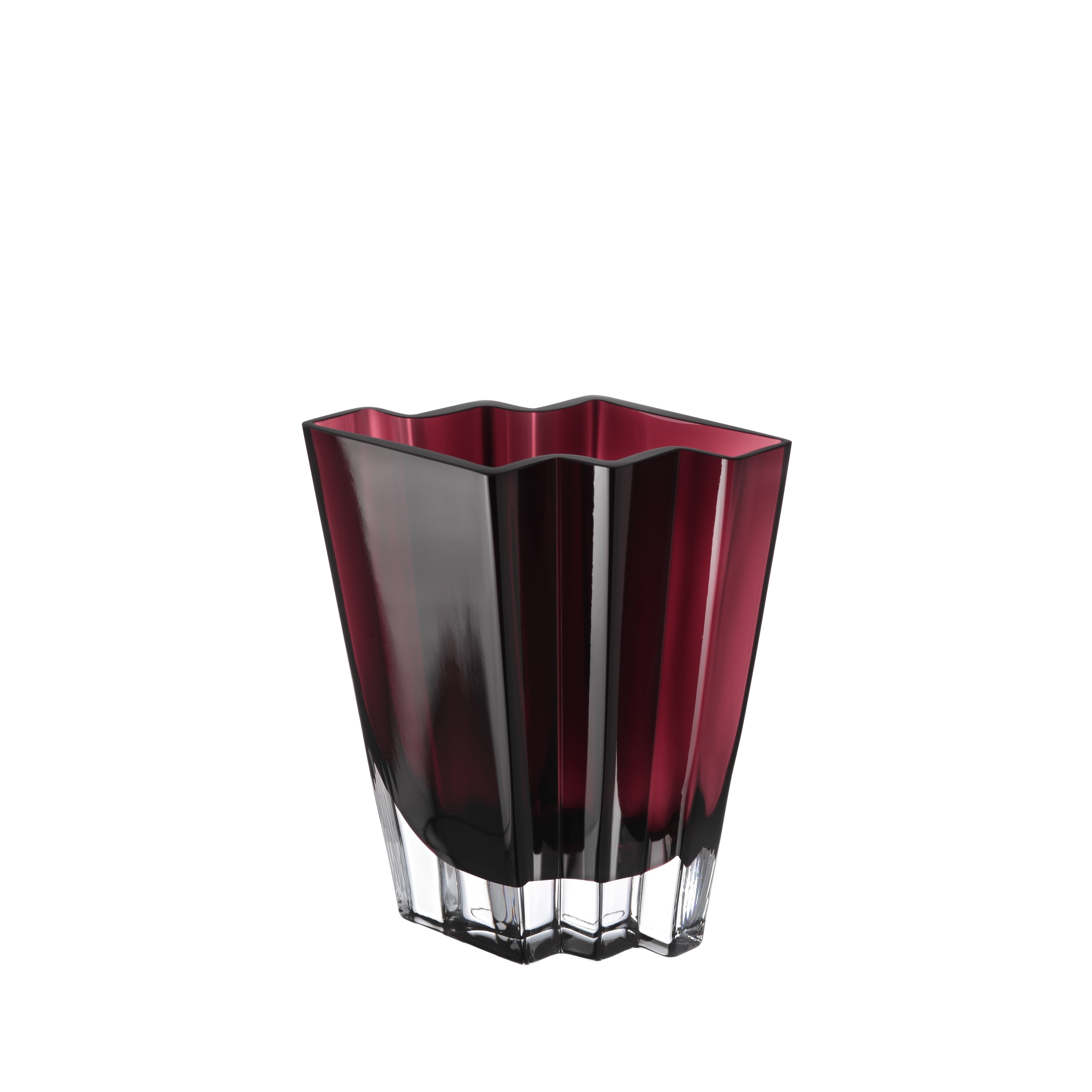 Majestic Gifts Inc. Chevron Vase, Amethyst-9" Height-