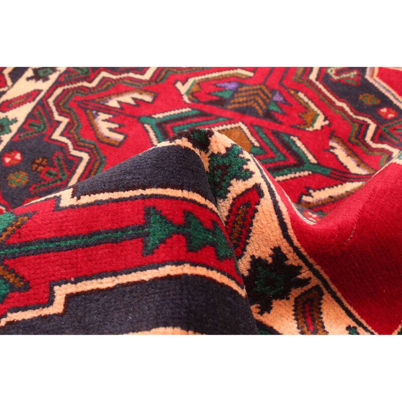 ECARPETGALLERY Hand-knotted Teimani Dark Navy Wool Rug - 2'9 x 4'6