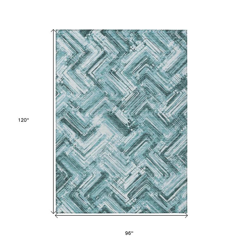HomeRoots Geometric Transitional Rectangle Outdoor Rug