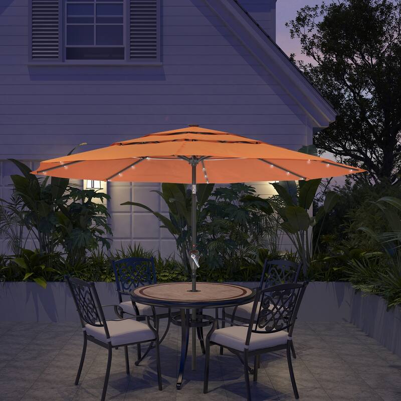 Clihome 11-Ft Outdoor Umbrella Patio UV Protection Umbrella Without Base