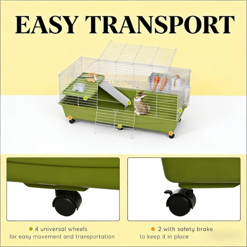 Animal Cage,Pet Play House,Small Animal Cage is designed for convenient cleaning - Green