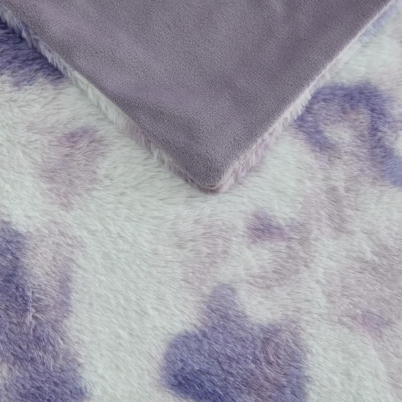 Betsey Johnson Faux Fur Reversible Throw Blanket