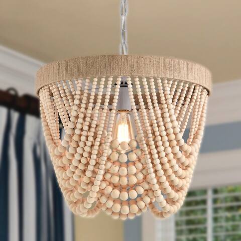 Elli 18 Inch Chandelier Bohemian Beads Pendant 1-Light