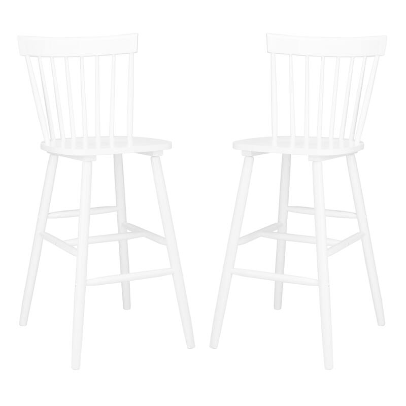 SAFAVIEH Belva 30-inch Spindle Farmhouse Bar Stool (Set of 2) - 20" W x 21" D x 44" H - 20"W x 21"D x 44"H