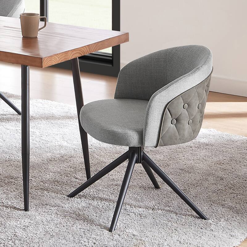 Art Leon Patchwork Fabric Swivel Home Office Chair