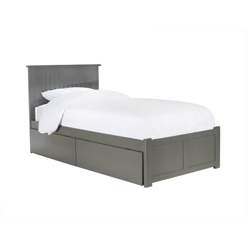 Platform Bed - Storage Bed with Flat Panel Footboard & USB Charger