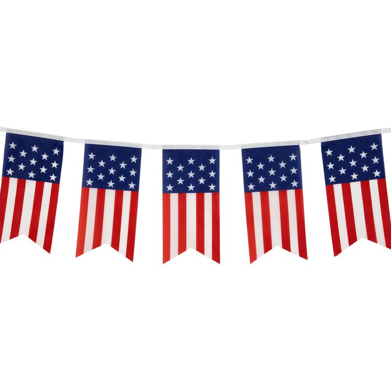 Americana USA Flag Swallowtail Hanging Wall Banner - 9.75'