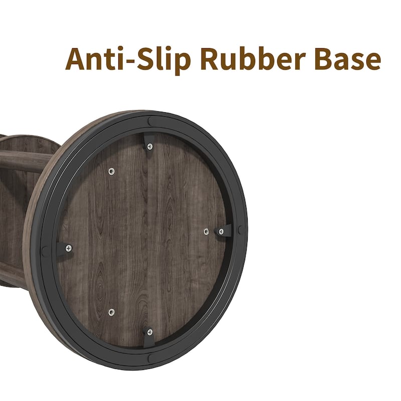 VECELO Modern Freestanding Coat Rack with 6 Branch Hooks Double Shelves, and Shoe Storage for Entryway Living Room Bedroom