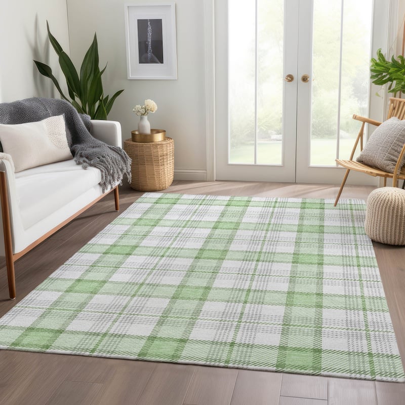 Premium Washable Super Soft Plaid Mayfield Rug