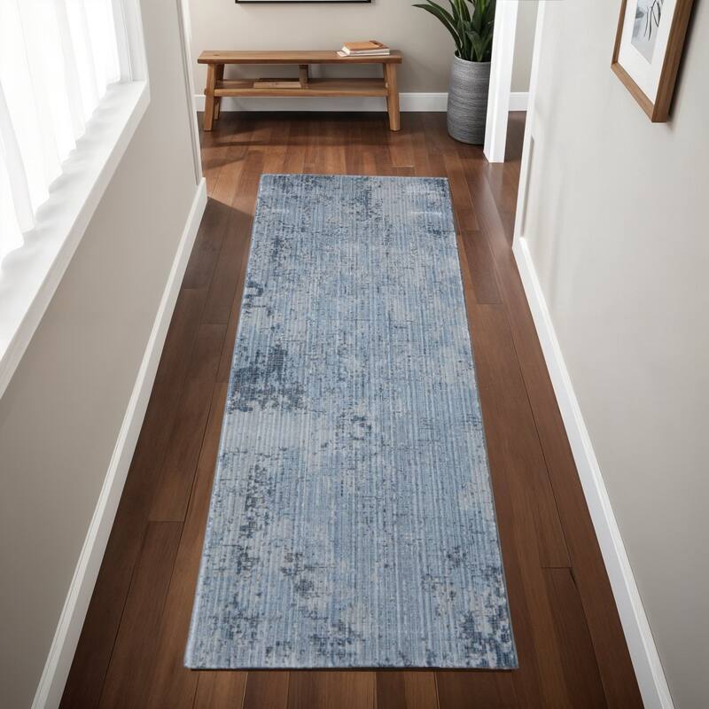 HomeRoots Abstract Bohemian Runner Area Rug - 87.00 in. x 30.00 in. x 0.47 in. - 87.00 in. x 30.00 in.  x 0.47 in.