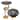 Blanche Coastal Flamingo Accent End Table, Round Glass Top Iron Base, Whimsical Side Table for Living Room