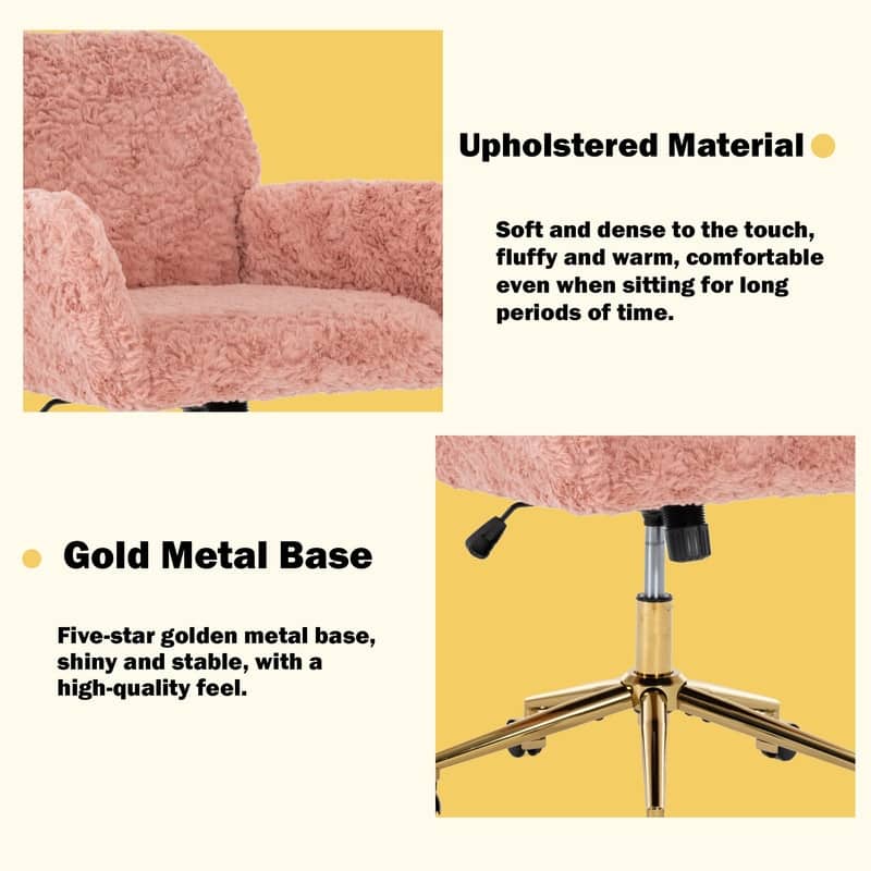 Metal Swivel Home Upholstered Office Chair