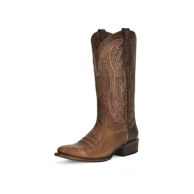 Circle G Western Boots Mens Embroidery Round Toe Leather Oil L5979