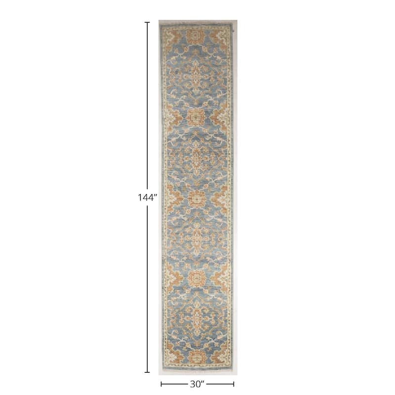 Ember Blue Area Rug - 2' 6'' X 12' 0'' - 2' 6'' X 12' 0''