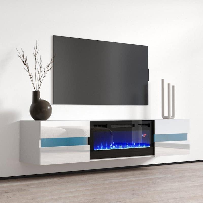 Metro EF Wall Mounted Electric Fireplace 72" TV Stand