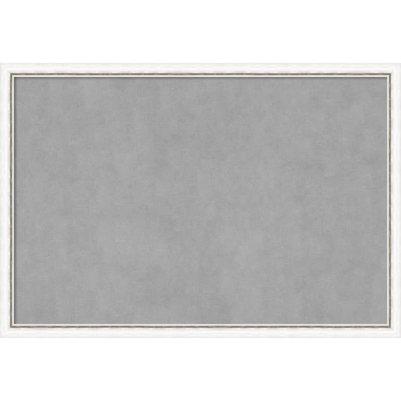 Amanti Art Morgan White Silver Framed Magnetic Board