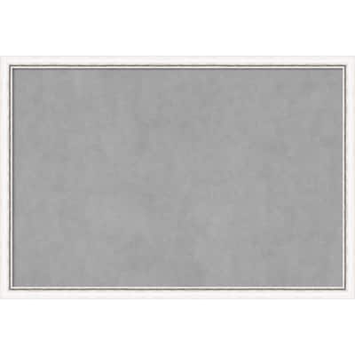 Amanti Art Morgan White Silver Framed Magnetic Board