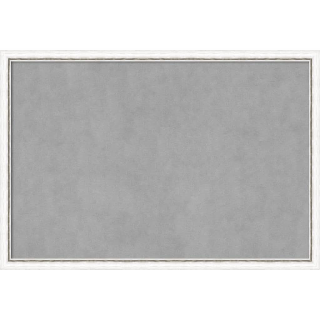 Amanti Art Morgan White Silver Framed Magnetic Board