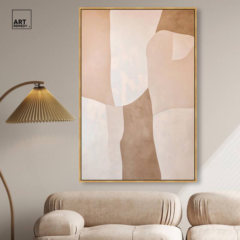 Forms in Beige I Canvas by Art Remedy