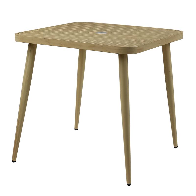 Darver Mid-Century 32-inch Patio Dining Table by Furniture of America - Natural tone