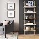 preview thumbnail 14 of 81, Nathan James Theo 5-Shelf Ladder Bookcase Wood with Metal Frame