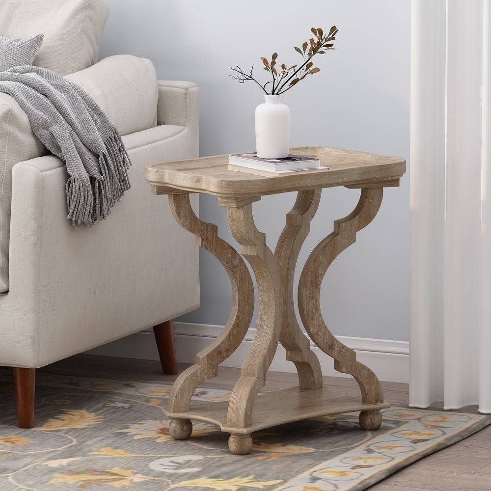 Ouray French Country Accent Table with Rectangular Top by Christopher Knight Home