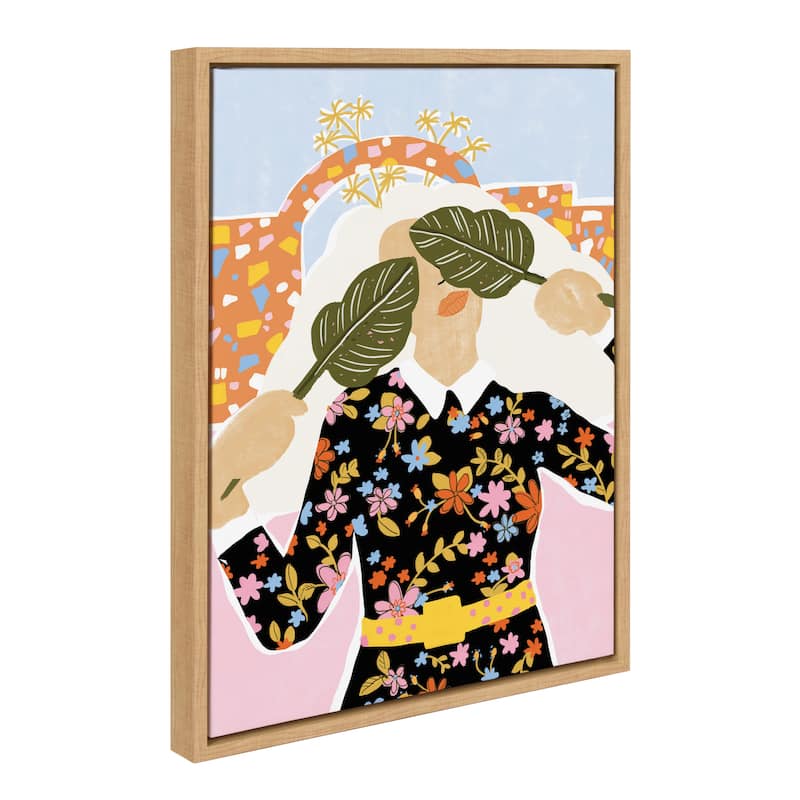 Kate and Laurel Sylvie I Can't See You Framed Canvas by Alja Horvat