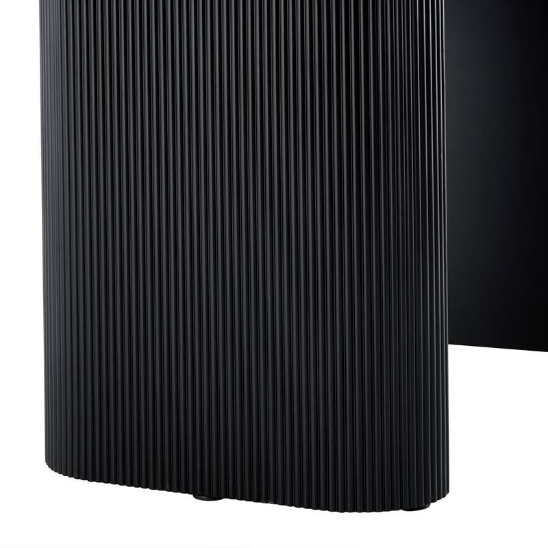 7-Piece All Black Dining Table Set with 6 Chairs, Kitchen Table & Chairs Set for 6, 67" Dining Room Table with Non-Slip Feet