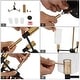 preview thumbnail 14 of 13, Modern 3-Light Black Gold Chandelier Pendant Light with Glass Shades Kitchen Island Light for Dining Room