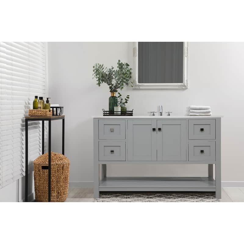 Tribecca 48" 4-Drawer Vanity - Grey