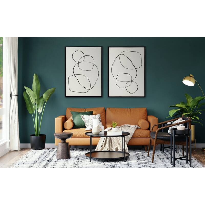 Kate and Laurel Sylvie 869 Going in Circles Frame Canvas by Teju Reval